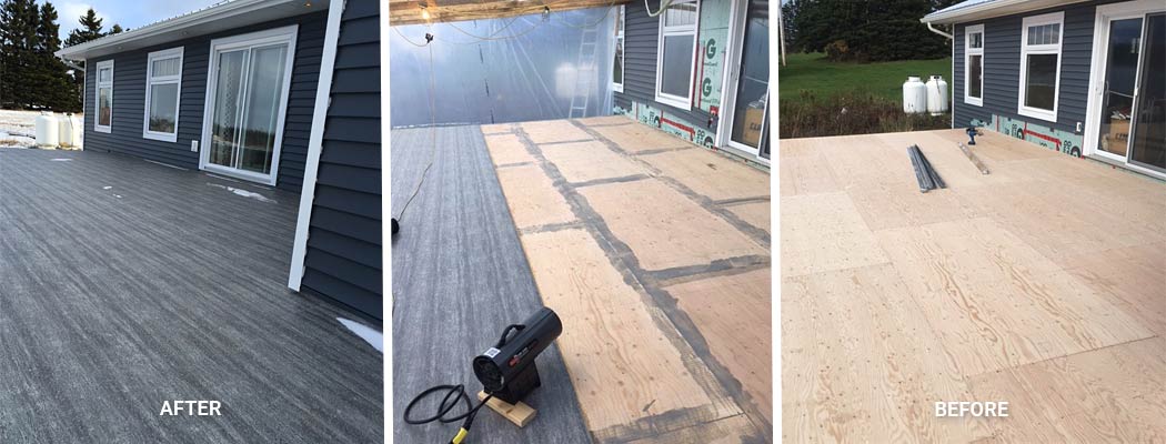 Before and After Duradek Vinyl Decking